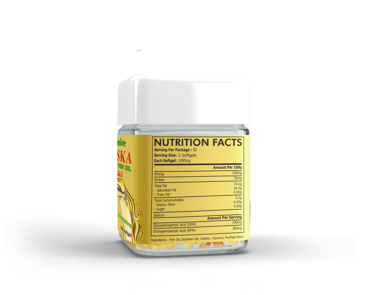 Alaska Deep Sea Fish Oil | 100 Softgels
